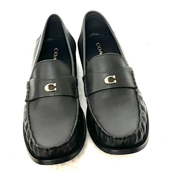Coach Jolene Black Leather Loafer Shoe Size 11 - Picture 5 of 14